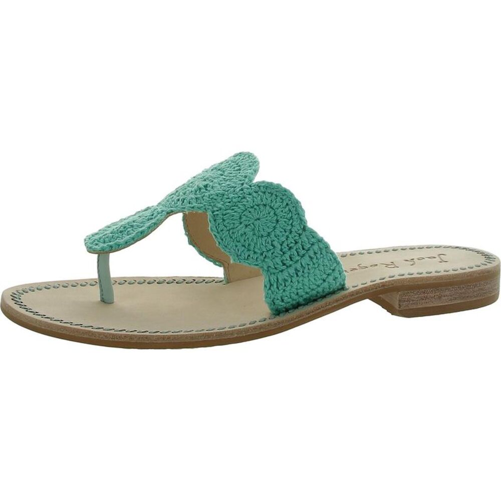 Jack Rogers Green Crochet Sandals